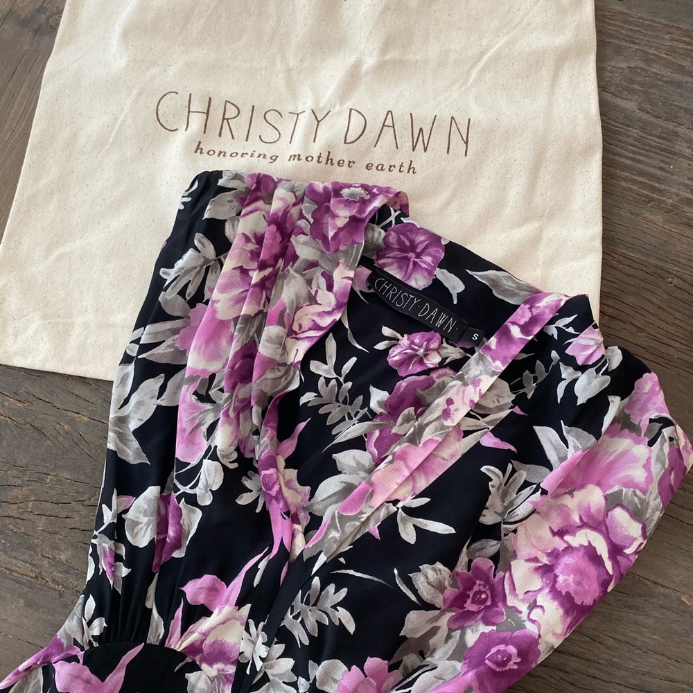 CHRISTY DAWN Valeria dress in midnight peony